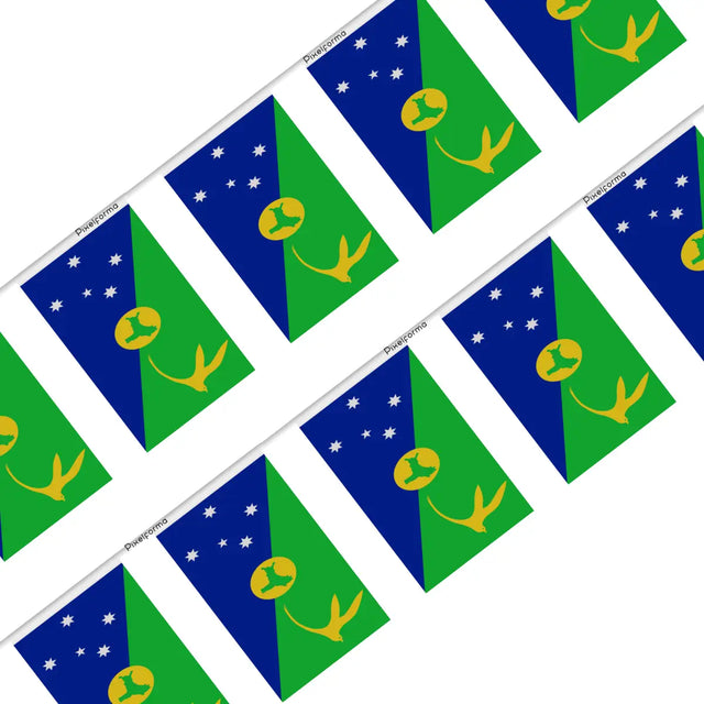 Guirlande Drapeau île Christmas en Polyester - Pixelforma 