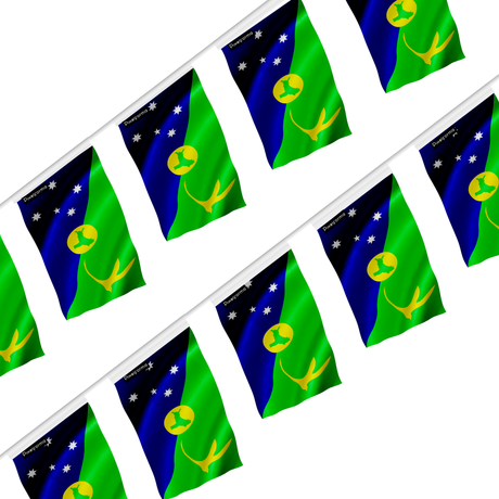 Guirlande drapeau île christmas - pixelforma