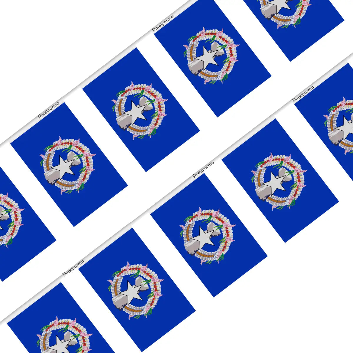 Guirlande Drapeau Îles Mariannes du Nord en Polyester - Pixelforma 