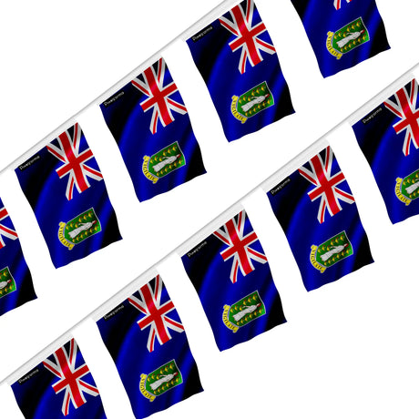 Guirlande drapeau îles vierges britanniques polyester à accrocher