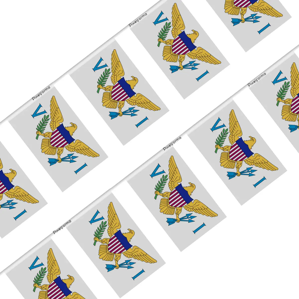 Guirlande drapeau îles vierges des états-unis - pixelforma