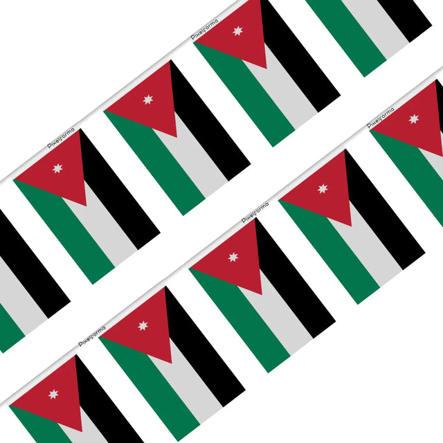 Guirlande Drapeau Jordanie en Polyester - Pixelforma 