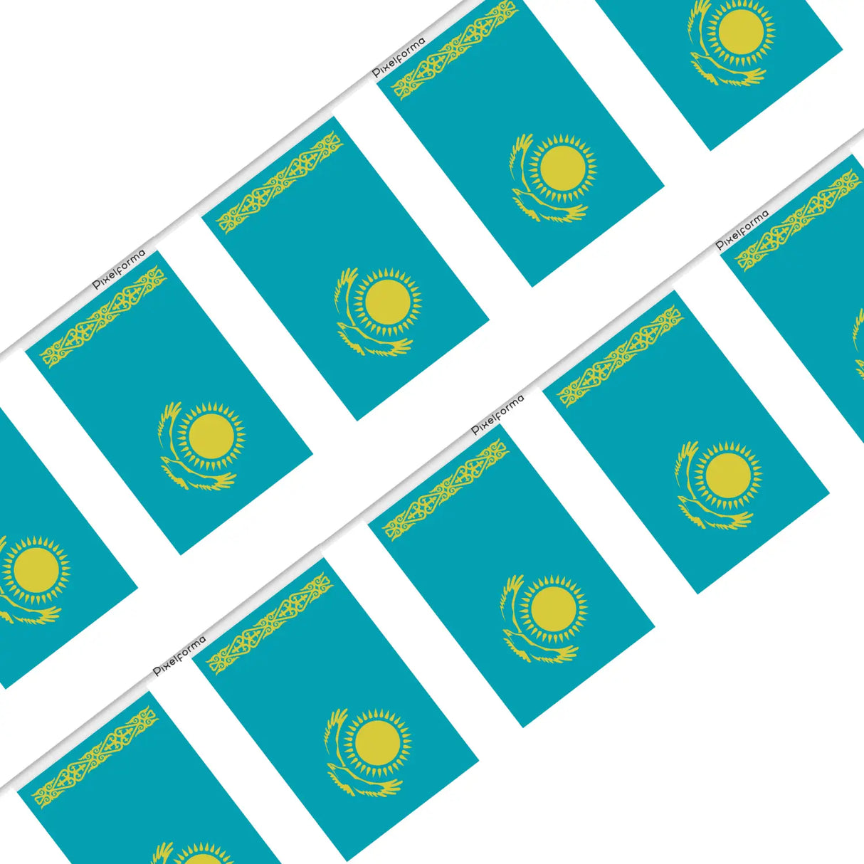 Guirlande drapeau kazakhstan en polyester - pixelforma