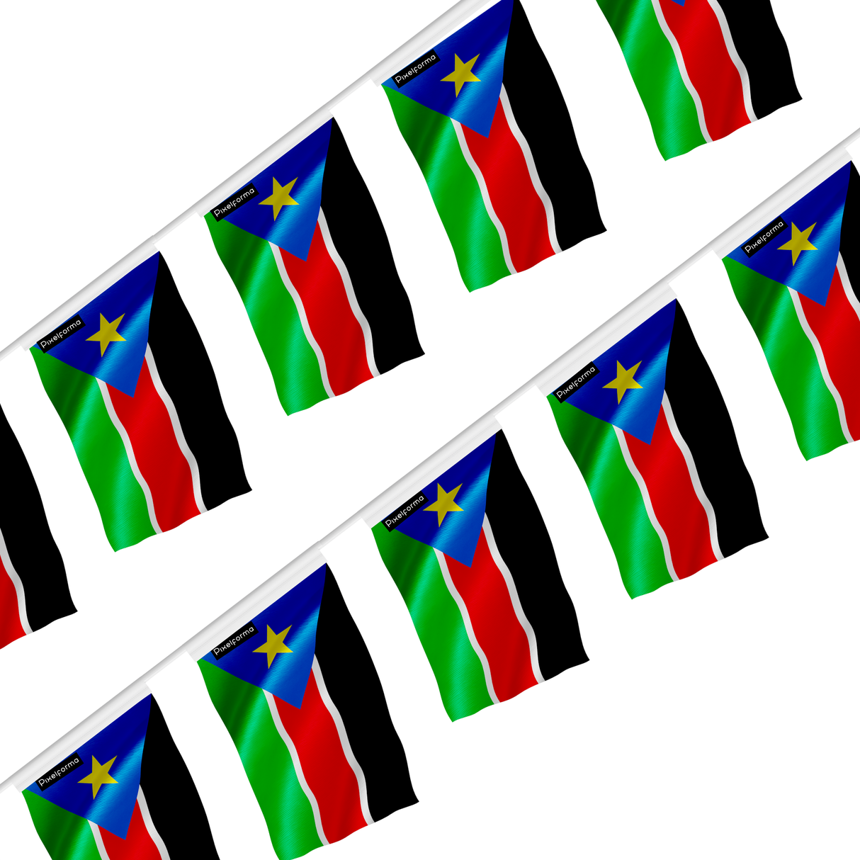 Guirlande drapeau le soudan du sud - pixelforma