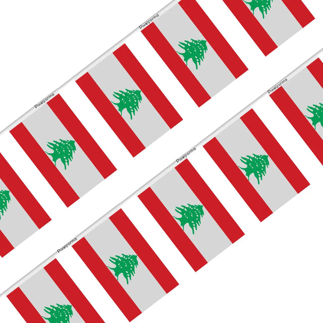 Guirlande Drapeau Liban en Polyester - Pixelforma 