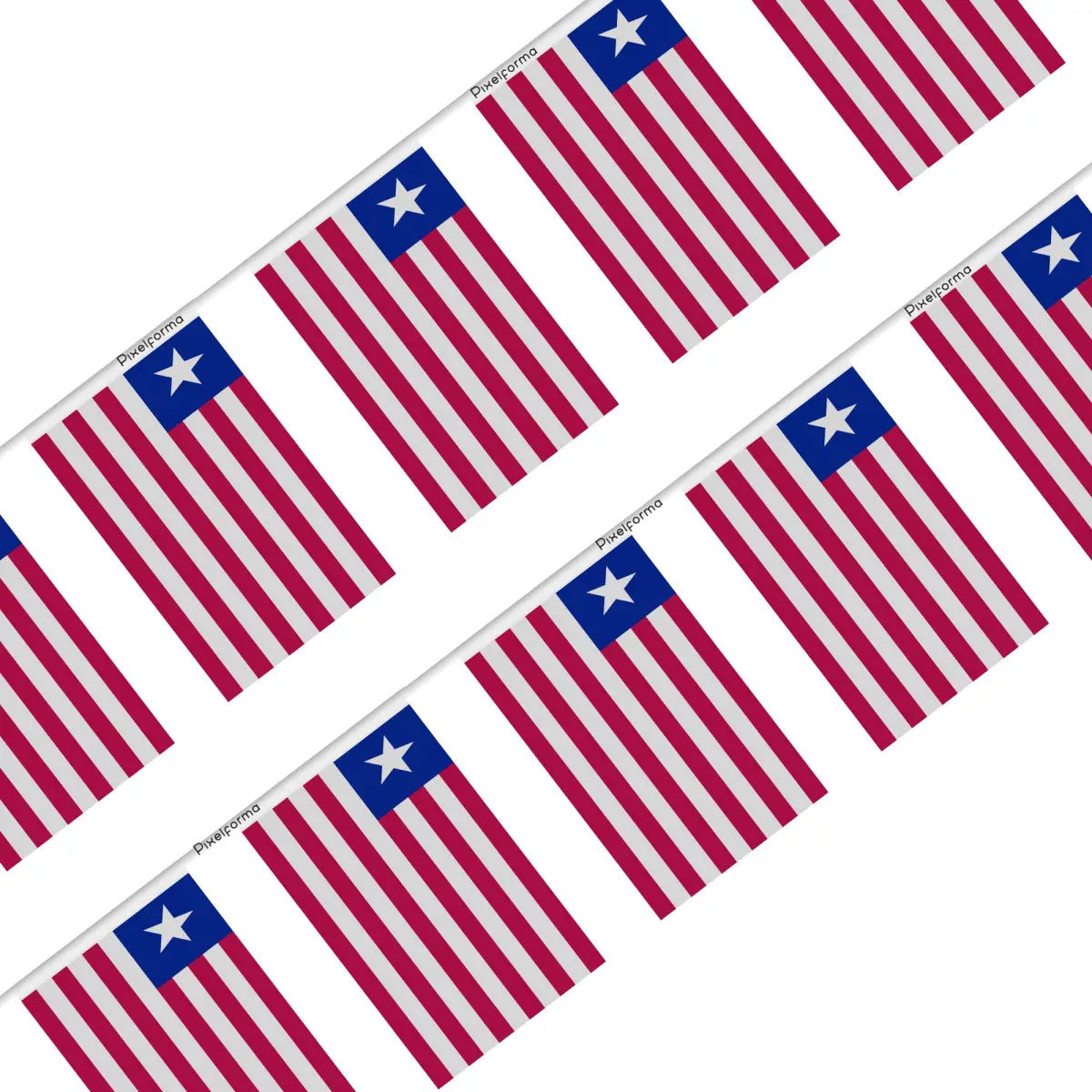 Guirlande drapeau liberia - pixelforma