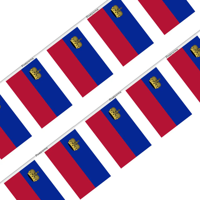 Guirlande Drapeau Liechtenstein en Polyester - Pixelforma 