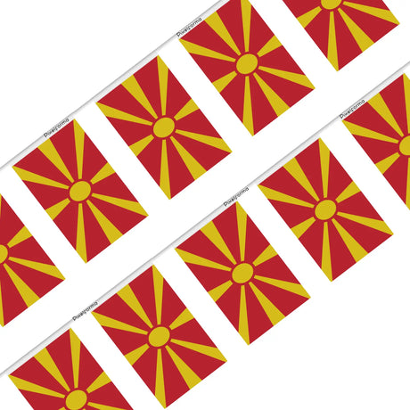 Guirlande drapeau macédoine du nord - pixelforma