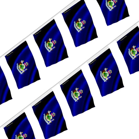 Guirlande drapeau maine en polyester résistant à accrocher