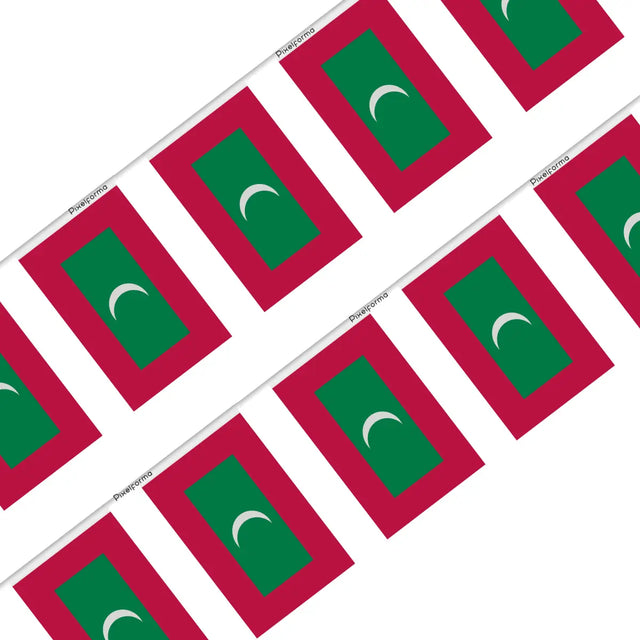 Guirlande Drapeau Maldives en Polyester - Pixelforma 