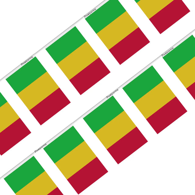 Guirlande drapeau mali en polyester - pixelforma