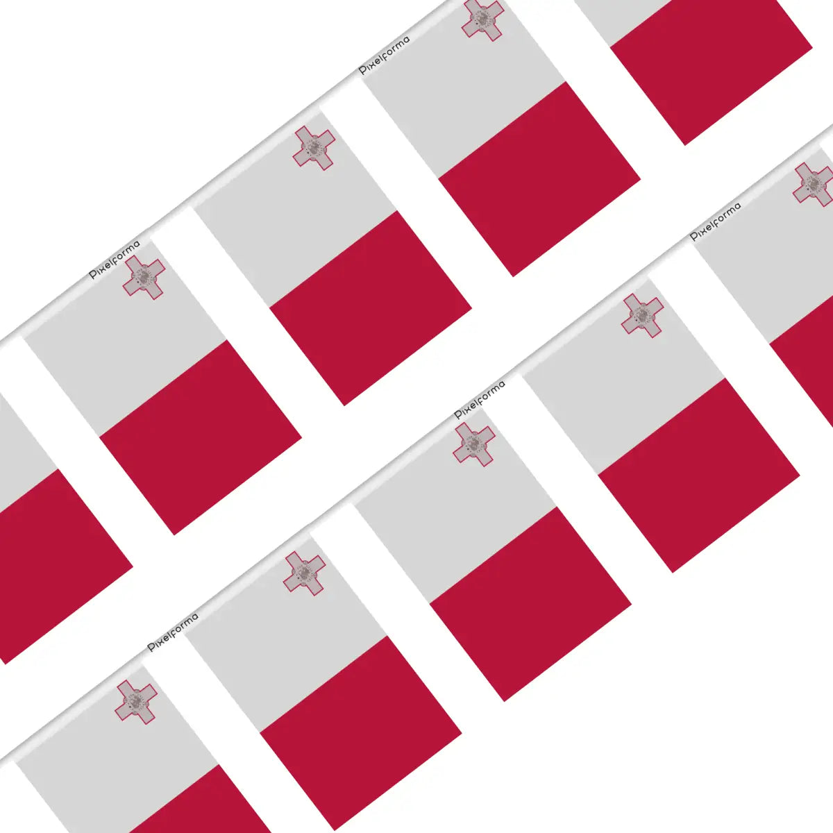 Guirlande Drapeau Malte en Polyester - Pixelforma 