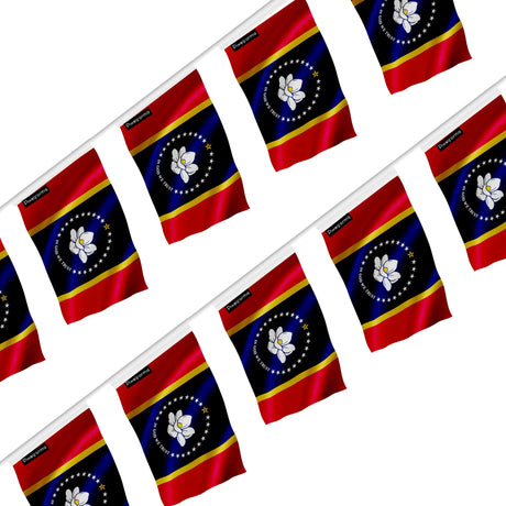 Guirlande drapeau mississippi en polyester résistant à accrocher