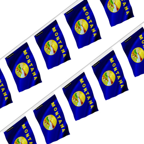 Guirlande drapeau montana en polyester résistant à accrocher