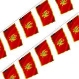 Guirlande drapeau monténégro polyester à accrocher