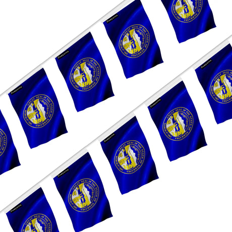 Guirlande drapeau nebraska en polyester résistant à accrocher