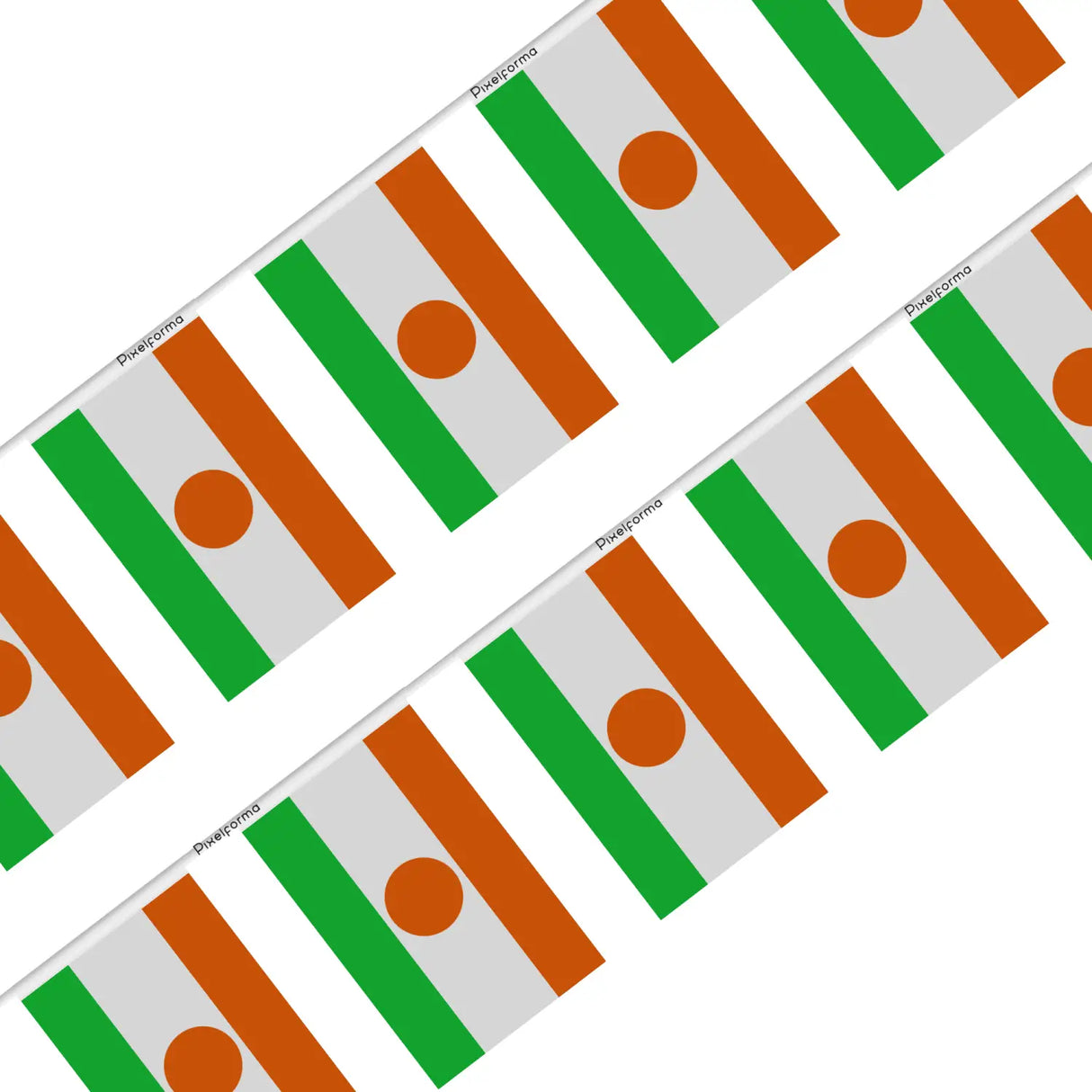 Guirlande drapeau niger en polyester - pixelforma