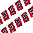 Guirlande drapeau norvège en polyester à accrocher