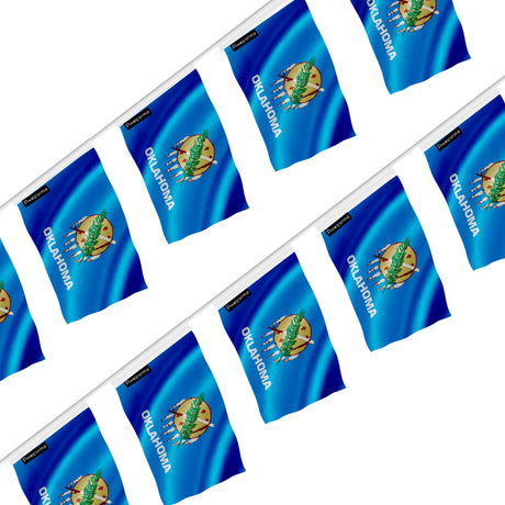 Guirlande drapeau oklahoma en polyester résistant à accrocher