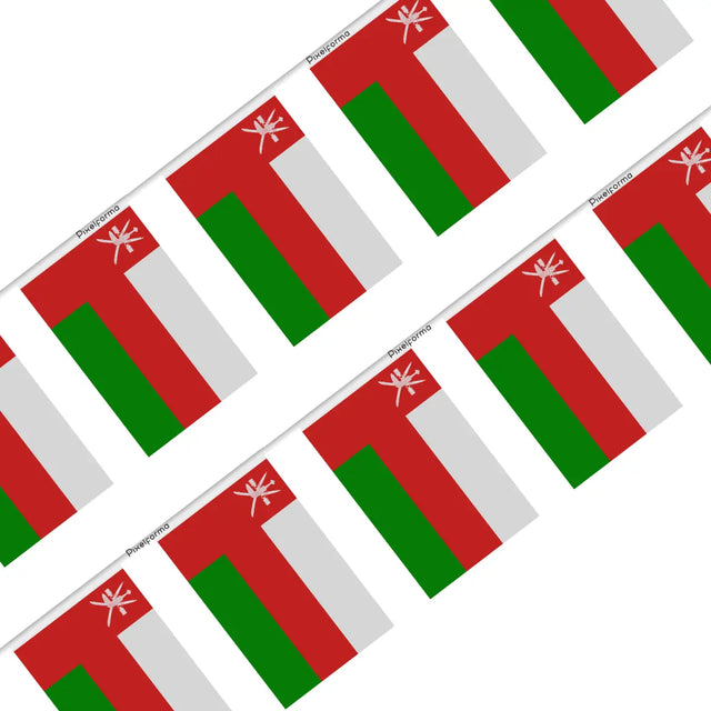 Guirlande Drapeau Oman en Polyester - Pixelforma 