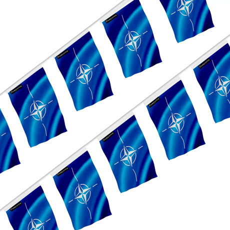 Guirlande drapeau otan en polyester résistant à accrocher