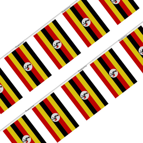 Guirlande Drapeau Ouganda en Polyester - Pixelforma 