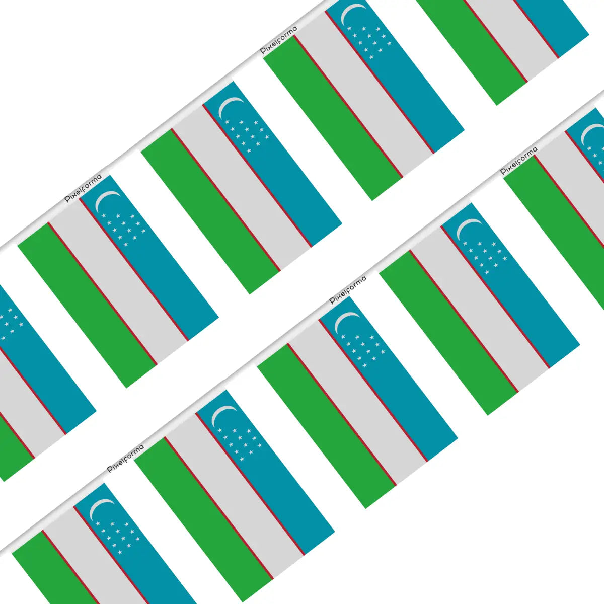 Guirlande drapeau ouzbékistan - pixelforma