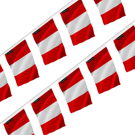 Guirlande drapeau pérou polyester pour décoration festive