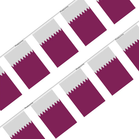 Guirlande Drapeau Qatar en Polyester - Pixelforma 