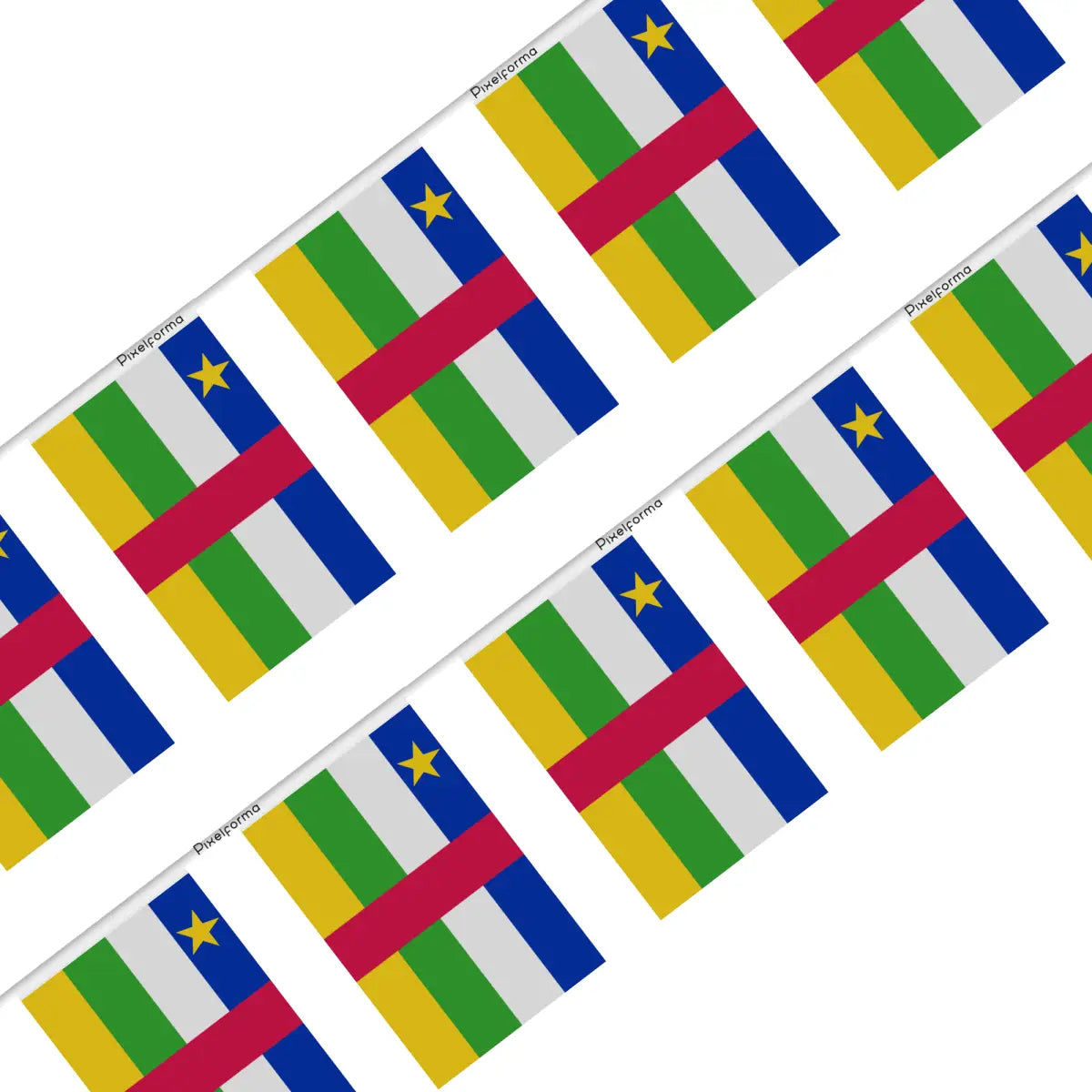 Guirlande drapeau république centrafricaine - pixelforma