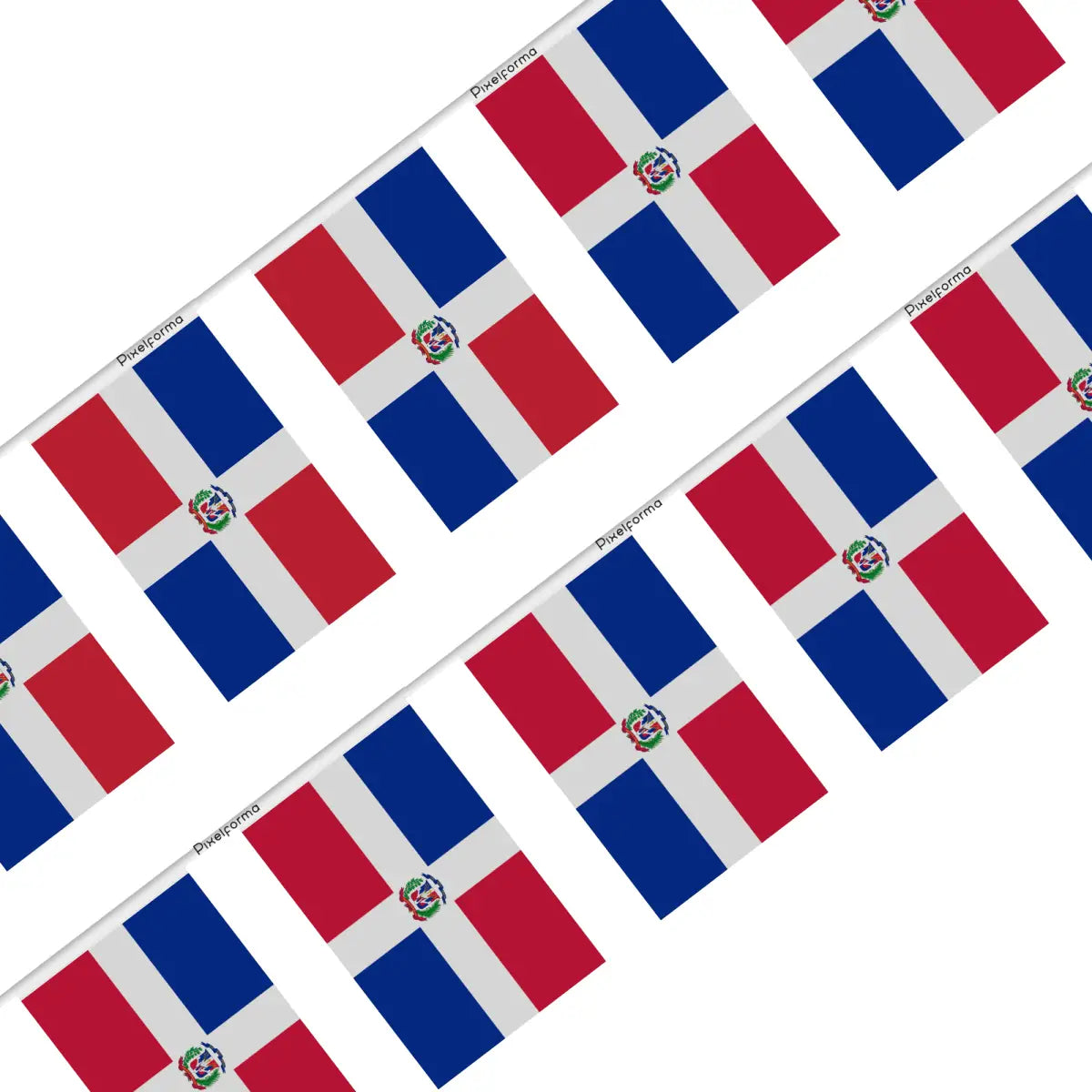 Guirlande drapeau république dominicaine - pixelforma