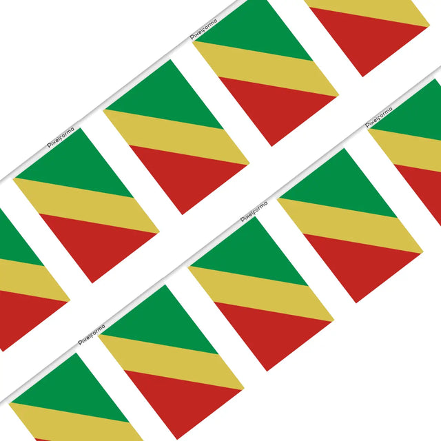 Guirlande Drapeau république du Congo en Polyester - Pixelforma 