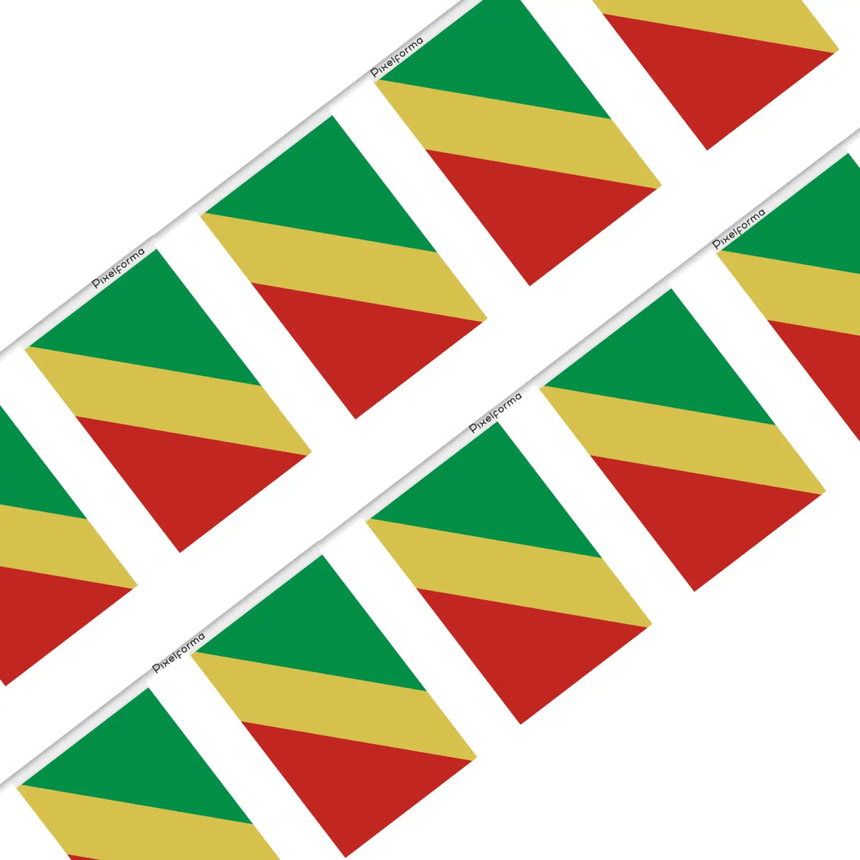 Guirlande drapeau république du congo - pixelforma