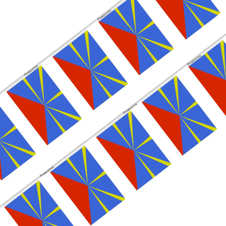 Guirlande Drapeau Réunion en Polyester - Pixelforma 