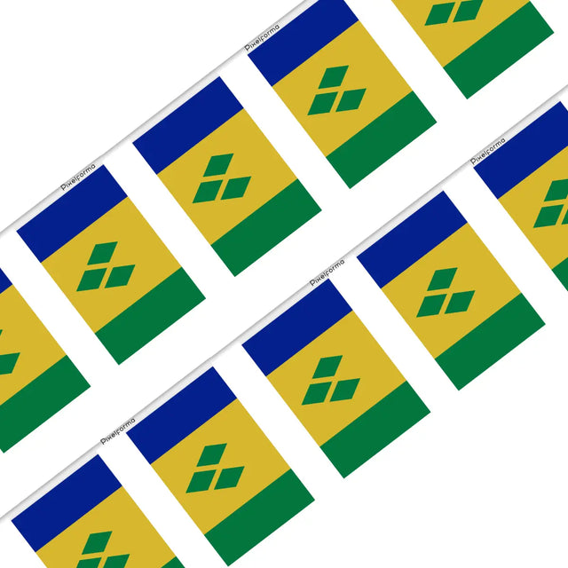 Guirlande Drapeau Saint-Vincent-et-les-Grenadines en Polyester - Pixelforma 