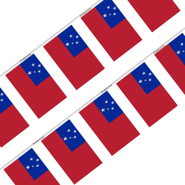 Guirlande Drapeau Samoa en Polyester - Pixelforma 