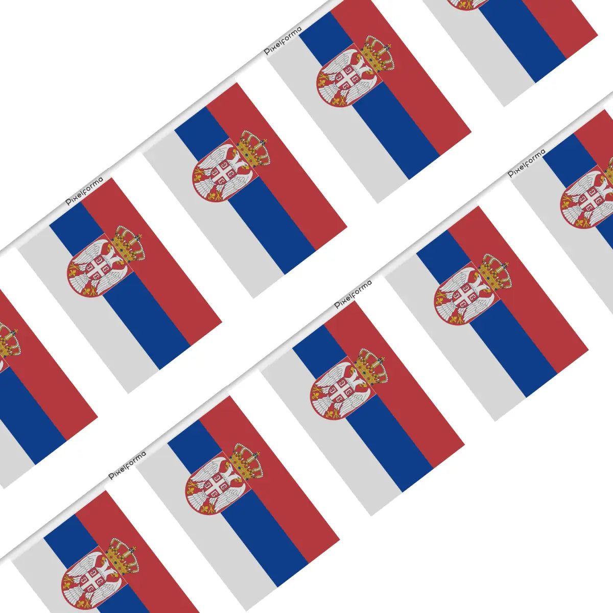Guirlande drapeau serbie - pixelforma