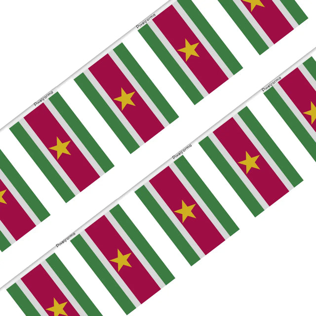 Guirlande Drapeau Suriname en Polyester - Pixelforma 