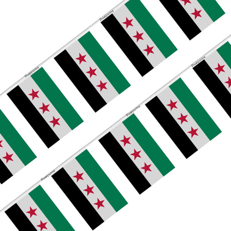 Guirlande drapeau syrie polyester usage extérieur prolongé