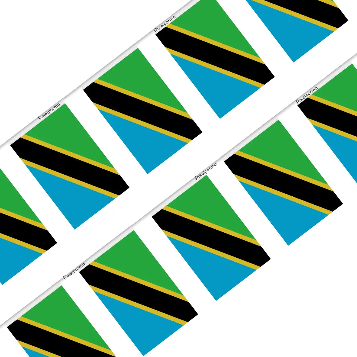 Guirlande Drapeau Tanzanie en Polyester - Pixelforma 