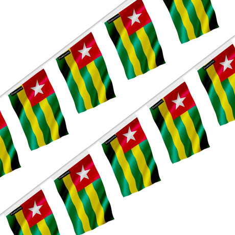 Guirlande drapeau togo en polyester à suspendre