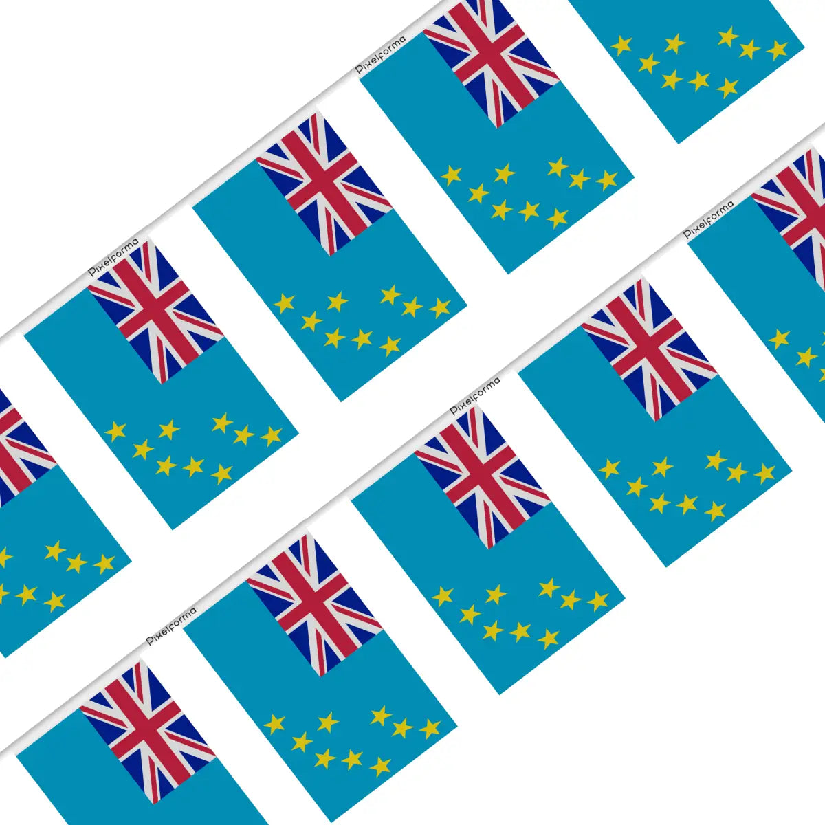 Guirlande Drapeau Tuvalu en Polyester - Pixelforma 