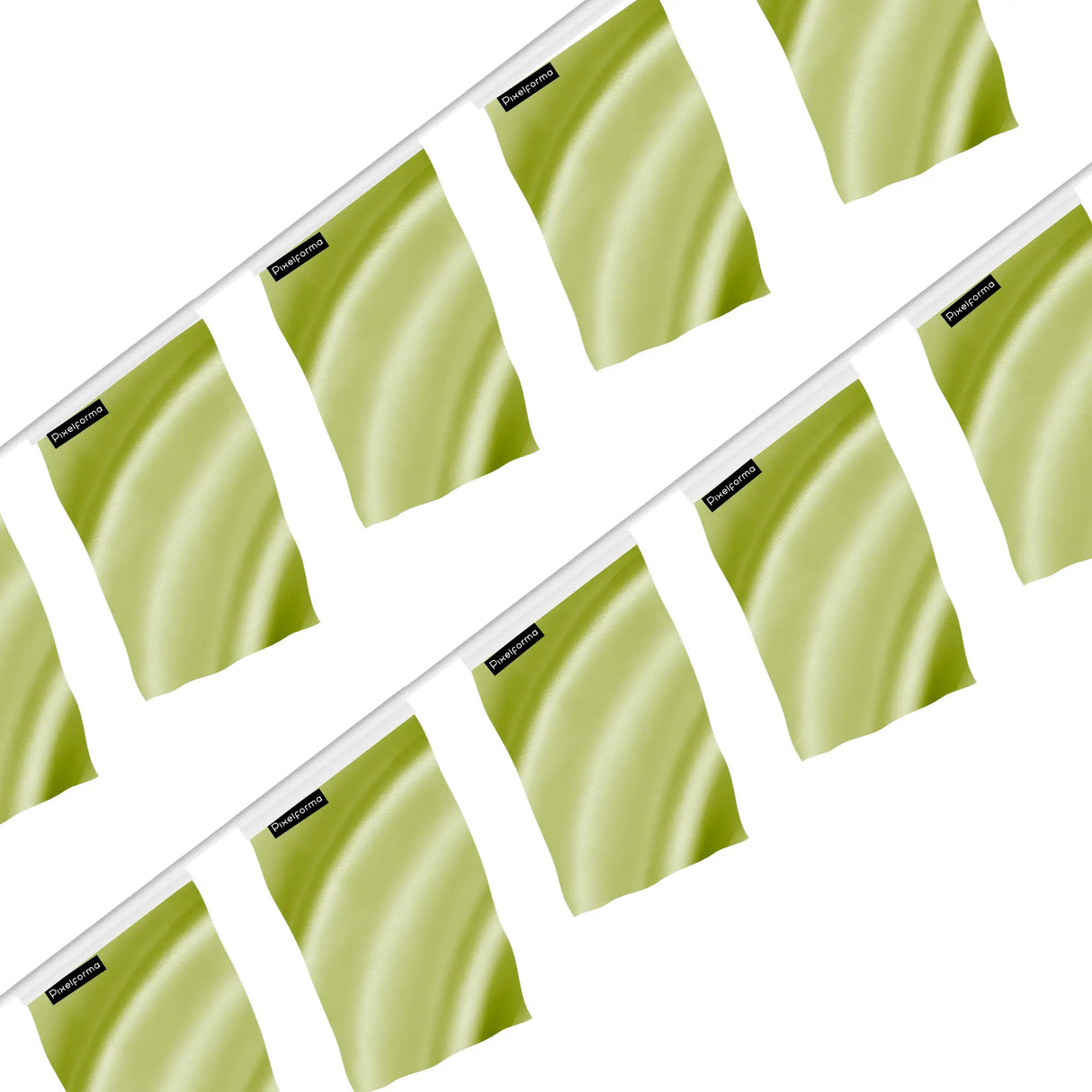Guirlande drapeau vert clair france en polyester à accrocher