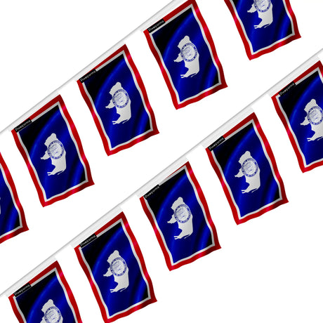 Guirlande drapeau wyoming en polyester résistant à accrocher