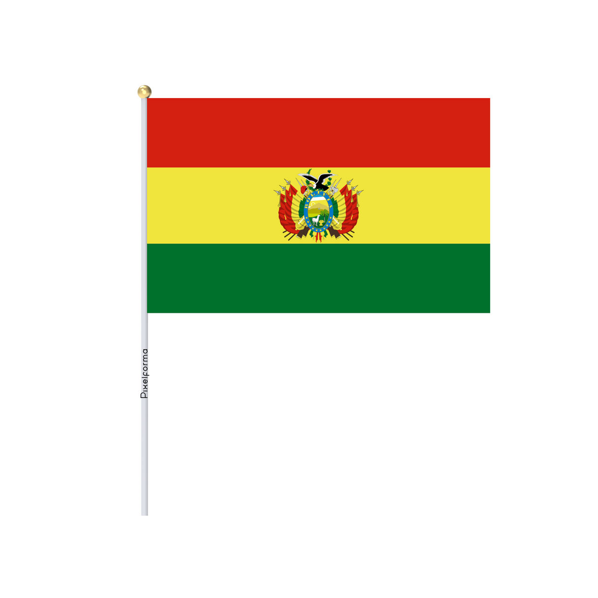 Mini Drapeau de la Bolivie officiel en plusieurs tailles 100 % polyester