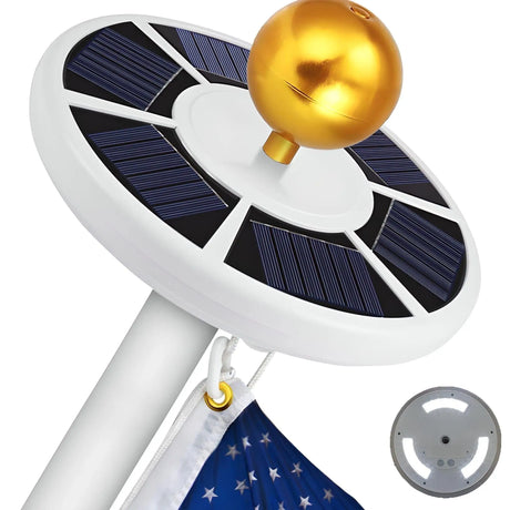 Lampe solaire extérieure france crochet source écologique mât