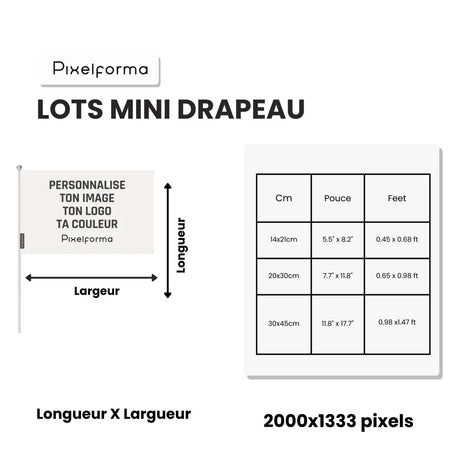 Lots Mini Drapeau Afrique du Sud en Plusieurs Tailles - Pixelforma 