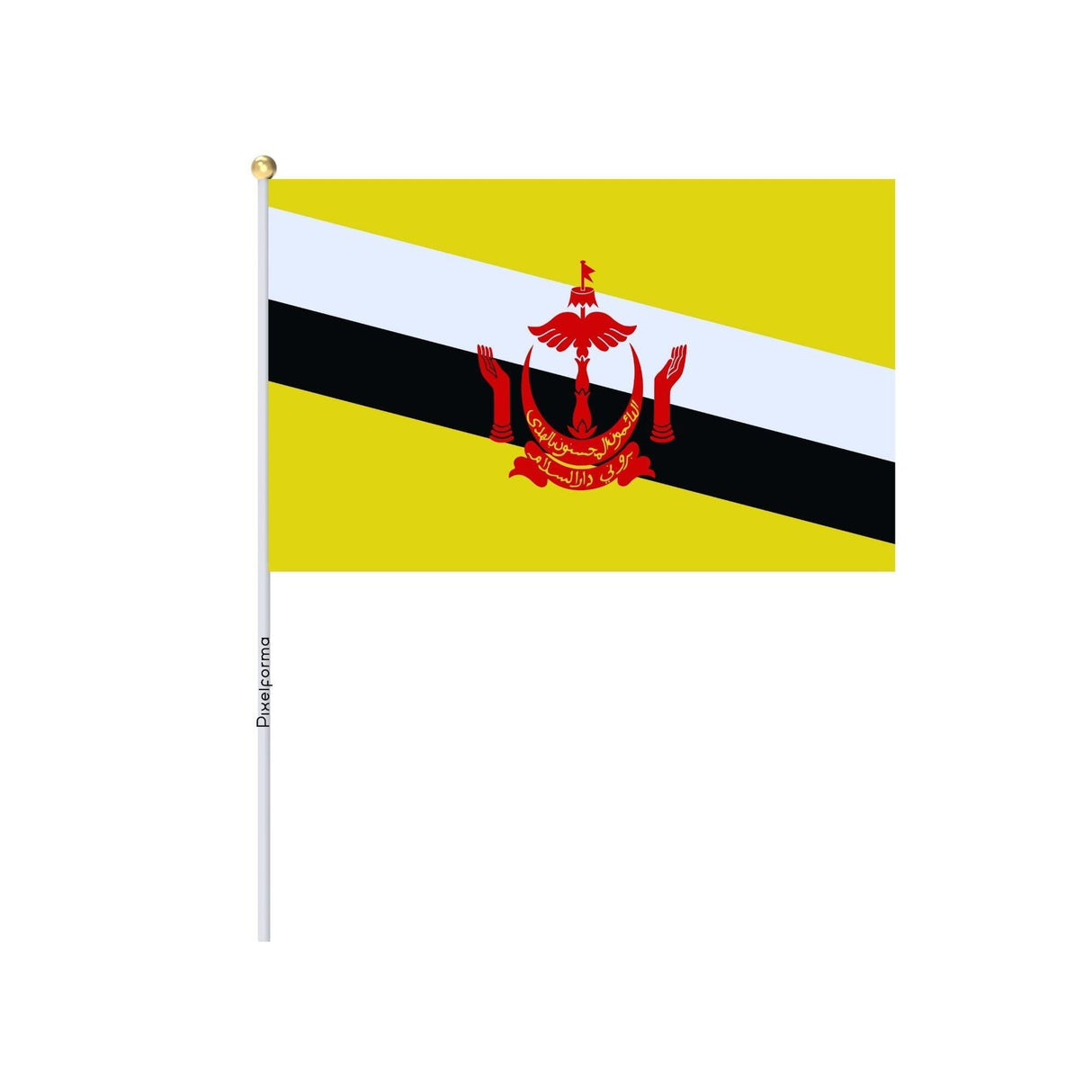 Lots Mini Drapeau de Brunei en plusieurs tailles - Pixelforma 