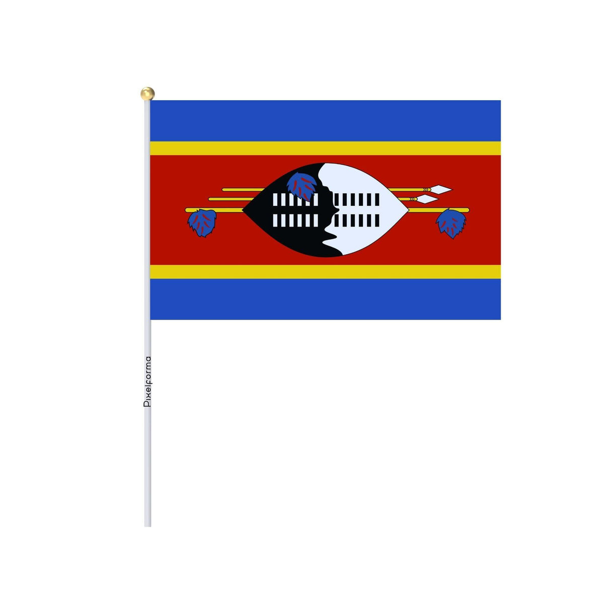 Lots Mini Drapeau de l'Eswatini en plusieurs tailles - Pixelforma