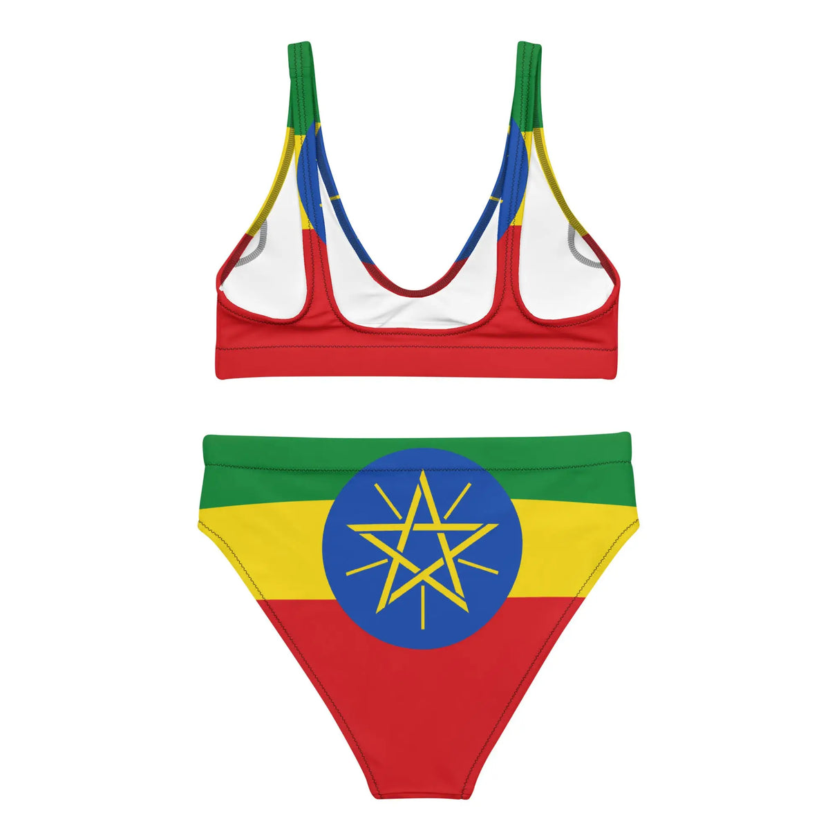 Maillot bain femme drapeau éthiopie polyester recyclé